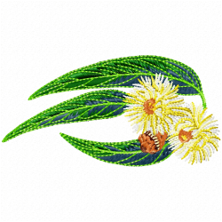 Flowers And Tree Embroidery Design 3